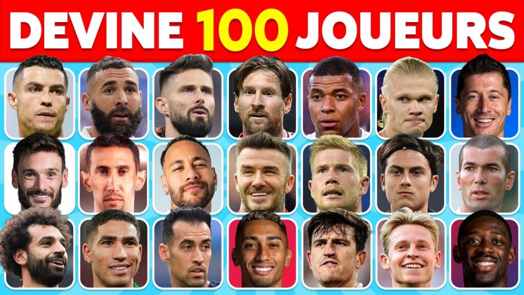 Partie de Who Are Ya avec la photo floue d'un joueur de football à identifier
