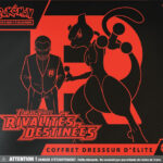 Coffret Dresseur d'Élite ETB Rivalités Destinées ouvert avec ses boosters et ses accessoires de jeu