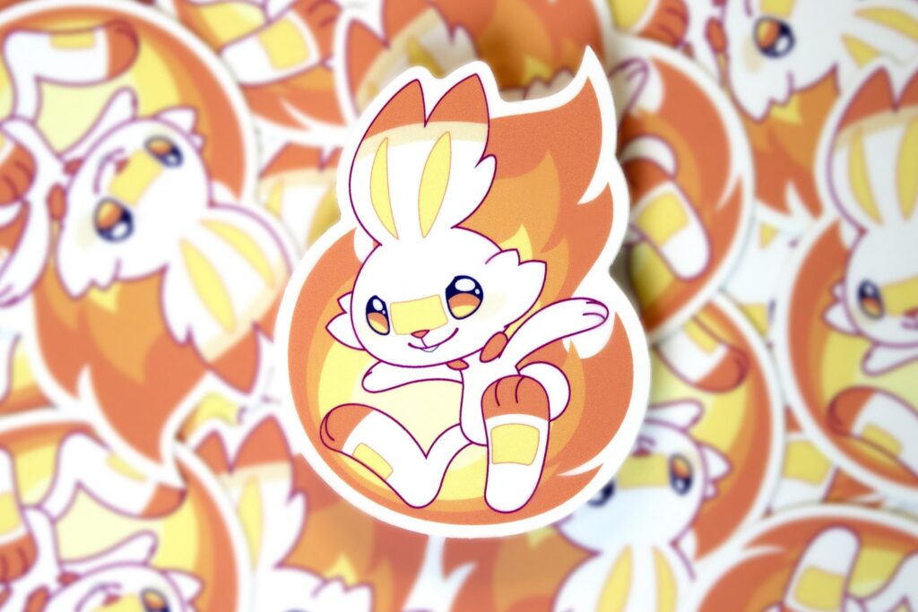Flambino, le Pok&eacute;mon Lapin de type Feu de la r&eacute;gion de Galar